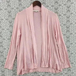 Lynn Ryan Rayon Stretched Open Front Women's Sweater Cardigan L